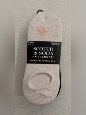 ✨New✨Scotch & Soda: Women’s 6 Pair Liner Socks W/NON-SLIP HEEL GRIP (size 5-9.5)